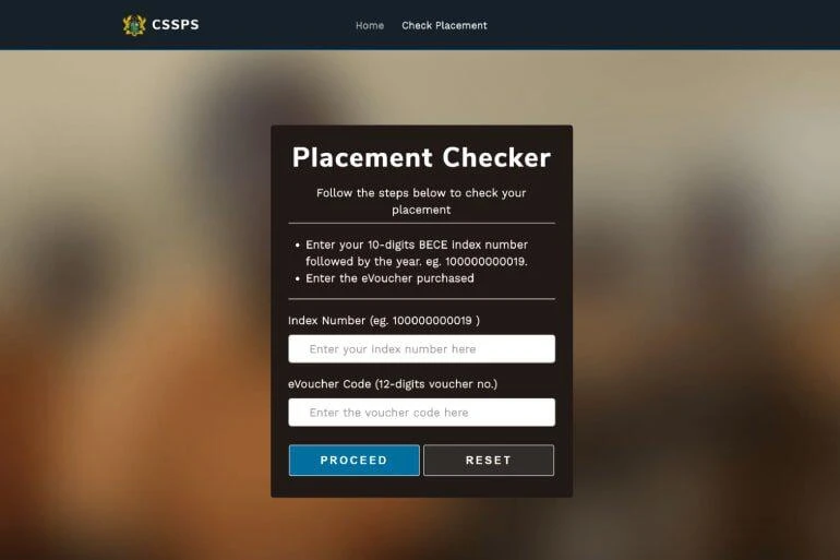 How to do self-placement online at 2023 cssps.gov.gh portal